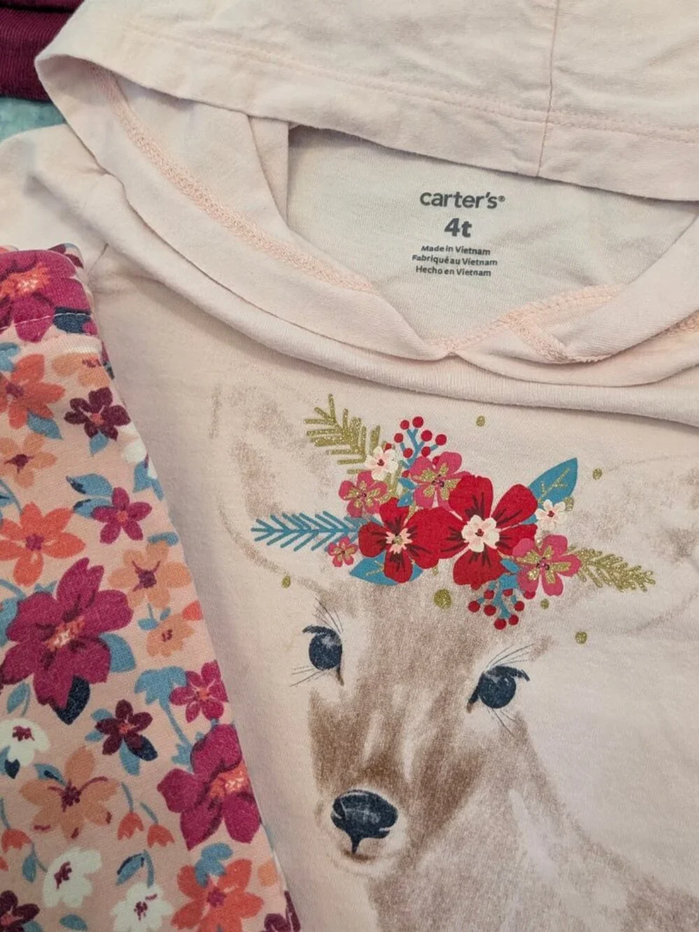 Carter Fall Hoodies & Fleece Pants Bundle Toddler Size 4T